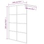 Mampara de ducha vidrio ESG transparente blanco 140x195 cm