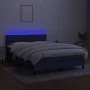 Box spring bed mattress and LED lights blue fabric 140x200 cm by vidaXL, Beds and slatted bases - Ref: Foro24-3133243, Price:...