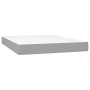 Boxspringbettmatratze und LED-Leuchten hellgrauer Stoff 140x190 cm von vidaXL, Betten und Lattenroste - Ref: Foro24-3133229, ...