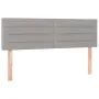 Box spring bed mattress and LED lights light gray fabric 140x190 cm by vidaXL, Beds and slatted bases - Ref: Foro24-3133229, ...