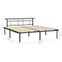Estructura de cama de metal negro 200x200 cm de vidaXL, Camas y somieres - Ref: Foro24-324838, Precio: 102,10 €, Descuento: %