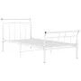 Bettgestell aus weißem Metall, 100 x 200 cm von vidaXL, Betten und Lattenroste - Ref: Foro24-325034, Preis: 72,21 €, Rabatt: %