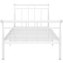 Bettgestell aus weißem Metall, 100 x 200 cm von vidaXL, Betten und Lattenroste - Ref: Foro24-325034, Preis: 72,65 €, Rabatt: %