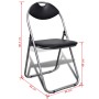Folding dining chairs 2 pcs synthetic leather and black steel by vidaXL, Folding stools and chairs - Ref: Foro24-241494, Pric...