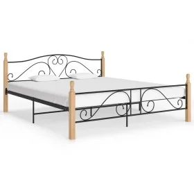Black metal bed frame 180x200 cm by vidaXL, Beds and slatted bases - Ref: Foro24-324944, Price: 175,10 €, Discount: %
