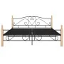 Black metal bed frame 180x200 cm by vidaXL, Beds and slatted bases - Ref: Foro24-324944, Price: 177,56 €, Discount: %
