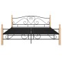 Estructura de cama de metal negra 180x200 cm de vidaXL, Camas y somieres - Ref: Foro24-324944, Precio: 177,02 €, Descuento: %