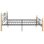 Estructura de cama de metal negra 180x200 cm de vidaXL, Camas y somieres - Ref: Foro24-324944, Precio: 177,02 €, Descuento: %