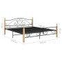 Estructura de cama de metal negra 180x200 cm de vidaXL, Camas y somieres - Ref: Foro24-324944, Precio: 177,02 €, Descuento: %