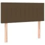 Box spring bed mattress and LED lights dark brown fabric 90x200cm by vidaXL, Beds and slatted bases - Ref: Foro24-3133288, Pr...