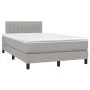 Boxspringbett mit Stoffmatratze und hellgrauer LED 120x200 cm von vidaXL, Betten und Lattenroste - Ref: Foro24-3133301, Preis...
