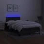 Cama box spring con colchón LED tela negro 120x200 cm de vidaXL, Camas y somieres - Ref: Foro24-3133303, Precio: 381,42 €, De...