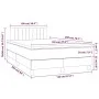 Box spring bed with LED mattress black fabric 120x200 cm by vidaXL, Beds and slatted bases - Ref: Foro24-3133303, Price: 380,...