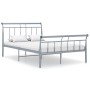 Gray metal bed frame 120x200 cm by vidaXL, Beds and slatted bases - Ref: Foro24-325038, Price: 91,09 €, Discount: %