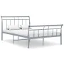 Gray metal bed frame 120x200 cm by vidaXL, Beds and slatted bases - Ref: Foro24-325038, Price: 90,22 €, Discount: %