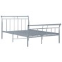 Gray metal bed frame 120x200 cm by vidaXL, Beds and slatted bases - Ref: Foro24-325038, Price: 91,09 €, Discount: %