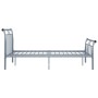 Gray metal bed frame 120x200 cm by vidaXL, Beds and slatted bases - Ref: Foro24-325038, Price: 91,09 €, Discount: %