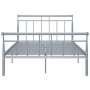 Gray metal bed frame 120x200 cm by vidaXL, Beds and slatted bases - Ref: Foro24-325038, Price: 91,09 €, Discount: %