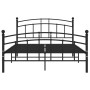 Estructura de cama de metal negro 200x200 cm de vidaXL, Camas y somieres - Ref: Foro24-324985, Precio: 151,17 €, Descuento: %