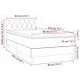 Box spring bed mattress and LED lights dark gray fabric 80x200 cm by vidaXL, Beds and slatted bases - Ref: Foro24-3133350, Pr...
