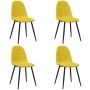 Sillas de comedor 4 uds terciopelo amarillo mostaza