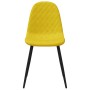 Sillas de comedor 4 uds terciopelo amarillo mostaza