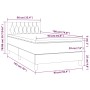 Cama box spring colchón y luces LED tela negro 90x190 cm de vidaXL, Camas y somieres - Ref: Foro24-3133359, Precio: 307,74 €,...