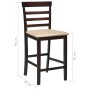 Küchenbarhocker 2 Einheiten aus braunem Stoff von vidaXL, Küchenhocker - Ref: Foro24-241704, Preis: 151,64 €, Rabatt: %
