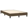 Box spring bed with mattress and LED dark brown fabric 120x200 cm by vidaXL, Beds and slatted bases - Ref: Foro24-3133144, Pr...