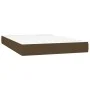 Box spring bed with mattress and LED dark brown fabric 120x200 cm by vidaXL, Beds and slatted bases - Ref: Foro24-3133144, Pr...