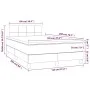 Box spring bed with mattress and LED dark brown fabric 120x200 cm by vidaXL, Beds and slatted bases - Ref: Foro24-3133144, Pr...
