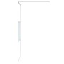 Mampara de ducha vidrio ESG transparente blanco 90x195 cm