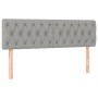 Boxspringbettmatratze und LED-Leuchten aus hellgrauem Stoff 160x200 cm von vidaXL, Betten und Lattenroste - Ref: Foro24-31334...