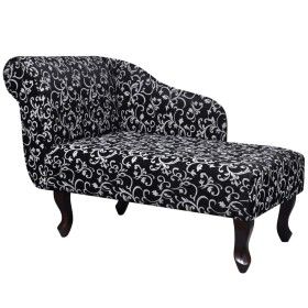 Tagesbett aus weißem und schwarzem Stoff von vidaXL, Tagesbetten - Ref: Foro24-242403, Preis: 207,32 €, Rabatt: %