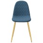 Sillas de comedor 2 unidades terciopelo azul