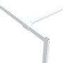 Mampara de ducha vidrio ESG transparente blanco 100x195 cm
