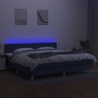 Boxspringbett mit Matratze und LED-blauem Stoff 200x200 cm von vidaXL, Betten und Lattenroste - Ref: Foro24-3133587, Preis: 5...