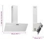 Campana extractora pared acero y vidrio templado blanco 90 cm de vidaXL, Extractores - Ref: Foro24-51670, Precio: 189,59 €