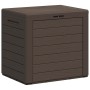Caja de almacenaje de jardín polipropileno marrón 58,5x46x55 cm