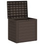Caja de almacenaje de jardín polipropileno marrón 58,5x46x55 cm