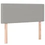 Box spring bed with fabric mattress and light gray LED 100x200 cm by vidaXL, Beds and slatted bases - Ref: Foro24-3133613, Pr...