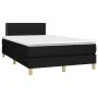 Box spring bed with LED mattress black fabric 120x200 cm by vidaXL, Beds and slatted bases - Ref: Foro24-3133623, Price: 380,...