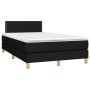 Cama box spring con colchón LED tela negro 120x200 cm de vidaXL, Camas y somieres - Ref: Foro24-3133623, Precio: 380,10 €, De...
