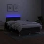 Box spring bed with LED mattress black fabric 120x200 cm by vidaXL, Beds and slatted bases - Ref: Foro24-3133623, Price: 380,...