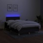 Cama box spring con colchón LED tela negro 120x200 cm de vidaXL, Camas y somieres - Ref: Foro24-3133623, Precio: 380,10 €, De...