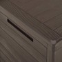 Caja de almacenaje de jardín polipropileno marrón 58,5x46x55 cm