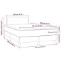 Box spring bed with mattress and LED taupe gray fabric 120x200 cm by vidaXL, Beds and slatted bases - Ref: Foro24-3133625, Pr...
