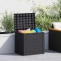 Caja de almacenaje de jardín polipropileno marrón 58,5x46x55 cm