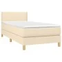 Boxspringbett mit Matratze und LED-Cremestoff 100x200 cm von vidaXL, Betten und Lattenroste - Ref: Foro24-3133618, Preis: 296...