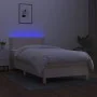 Boxspringbett mit Matratze und LED-Cremestoff 100x200 cm von vidaXL, Betten und Lattenroste - Ref: Foro24-3133618, Preis: 296...
